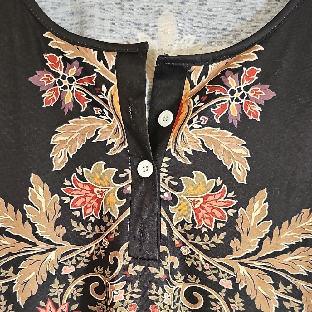 New Whimseygoth Paisley Womens Boho Floral Women's Top XL - Picture 7 of 10